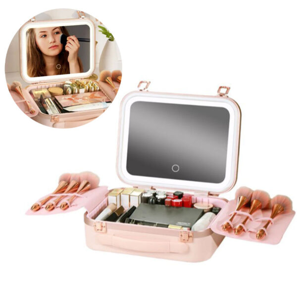 تصویر کیف لوازم آرایش با آینه چراغ دار گرین لاین Green Lion Fest Makeup Bag سایت حامی تک