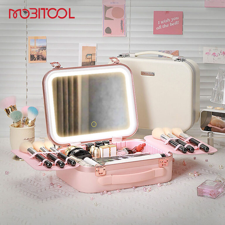 تصویر کیف لوازم آرایش با آینه چراغ دار گرین لاین Green Lion Fest Makeup Bag سایت حامی تک