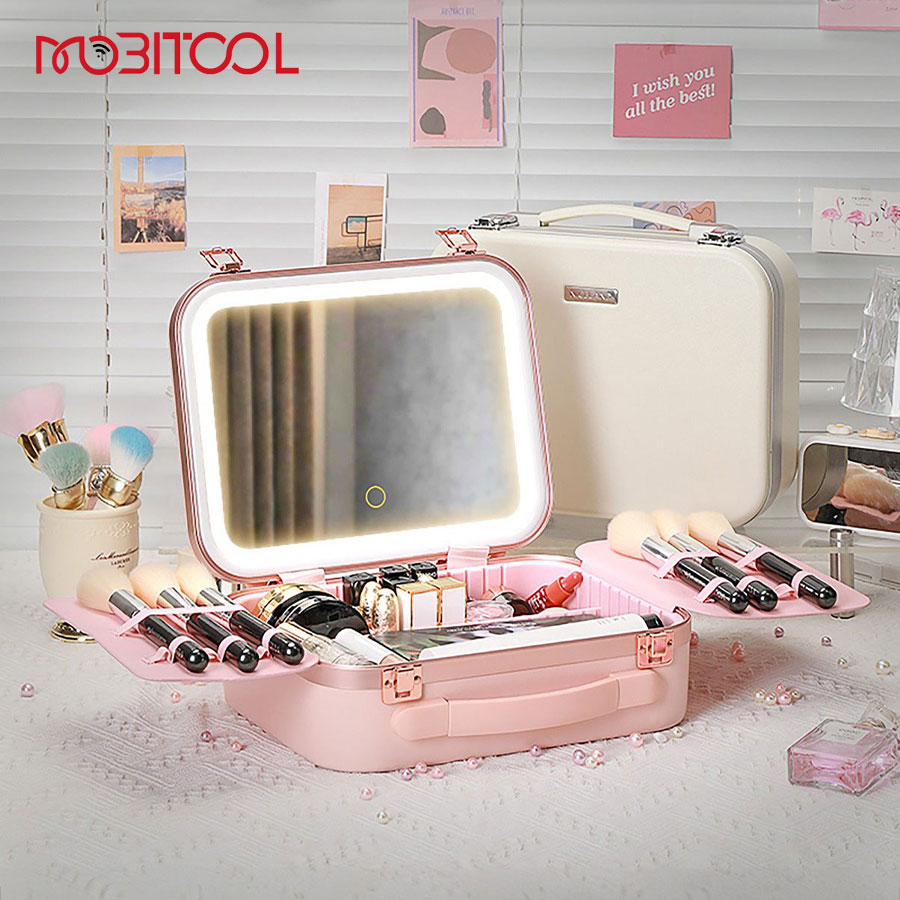 تصویر کیف لوازم آرایش با آینه چراغ دار گرین لاین Green Lion Fest Makeup Bag سایت حامی تک