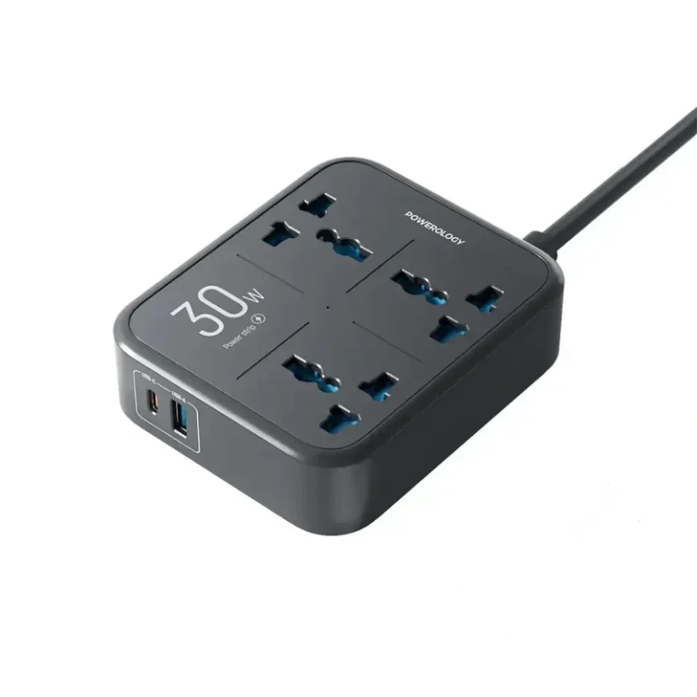 تصویر چندراهی برق محافظ دار پاورولوجی مدل PWCUQC037 - سایت حامی تک