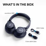 هدفون بلوتوثی انکر مدل Soundcore Q20i با نویز کنسلینگ فعال (ANC)، درگاه شارژ USB Type-C، دارای 2 میکروفون داخلی و 2 میکروفون خارجی، پشتیبانی از صدای Hi-Res از طریق کابل AUX - تصویر 10