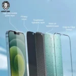 محافظ صفحه نمایش حریم شخصی گرین لاین مدل Diego Pet Priracy مناسب برای گوشی موبایل اپل iPhone 17/16 Pro - تصویر 4